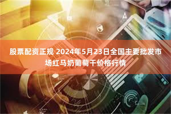 股票配资正规 2024年5月23日全国主要批发市场红马奶葡萄干价格行情