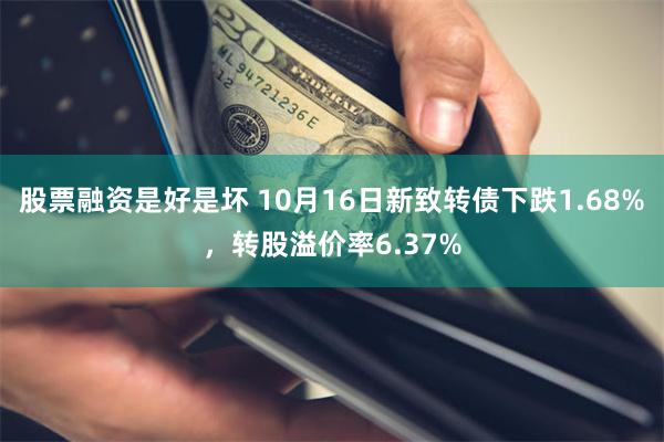 股票融资是好是坏 10月16日新致转债下跌1.68%，转股溢价率6.37%